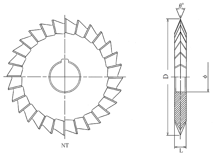 Double-angle milling cutters