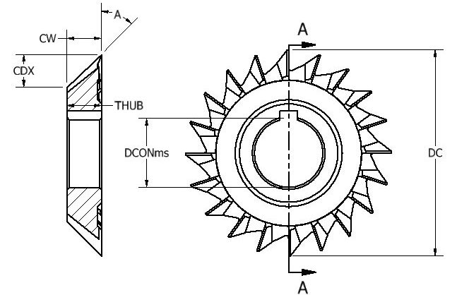 single angle milling cutters